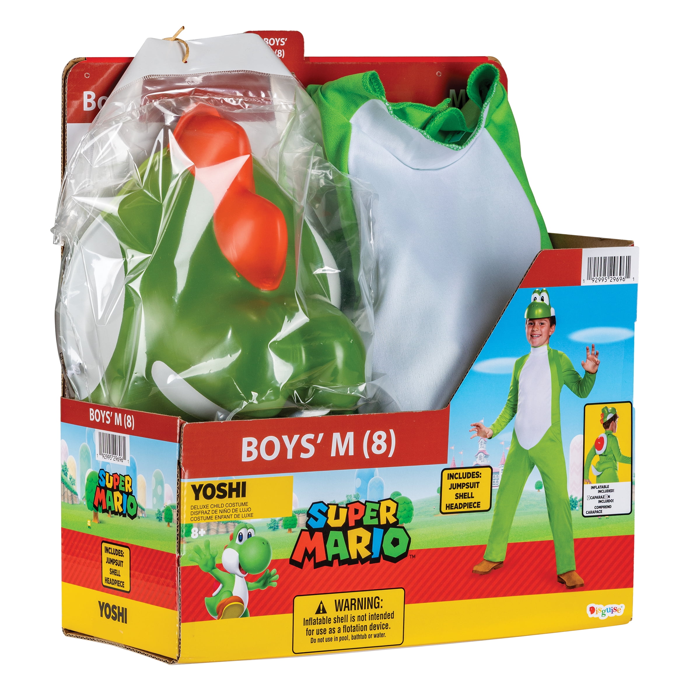 Nintendo Super Mario Bros. Yoshi Halloween Costume for Children, Boys Size M (8), by Disguise