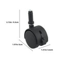 thumbnail image 6 of HOOWIFFY 2Pcs Black Office Chair Wheels with Brake for Easy Movement and Secure Locking, 6 of 8