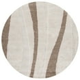 thumbnail image 5 of SAFAVIEH Florida Ellen Abstract Shag Runner Rug, Cream/Dark Brown, 2'3" x 8', 5 of 10