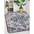 thumbnail image 5 of Wonnitar 5'x7' Bohemian Floral Medallion Area Rug,Oriental Distressed Bedroom Rug Country Vintage Faux Wool Indoor Throw Mat Non-Slip Washable Low-Pile Carpet for Bathroom Living Kitchen Laundry Room, 5 of 7