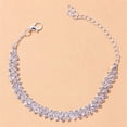 thumbnail image 4 of enjoywould 1Pc Chain Anklet Adjustable Extended Chain Sparkling Personality Rhombus Decorate Foot Jewelry Women Rhinestone Stretch Anklet Women Jewelry, 4 of 5
