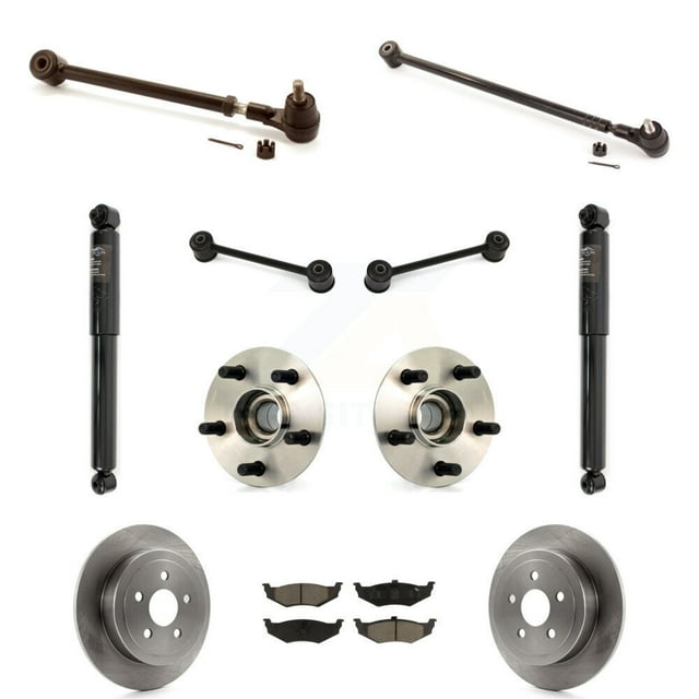 Transit Auto Kit de Rotors de Disque Arrière Patins de Frein, Roulements de Moyeu, Bras de Commande, Tige de Liaison, Suspension de Choc (11 Pcs) pour Voiture 2008-2010 Chrysler PT Cruiser KM-100272