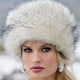thumbnail image 2 of Chapka de piel para mujer TUNC estilo ruso sombrero de piel de zorro sintético, 2 of 5