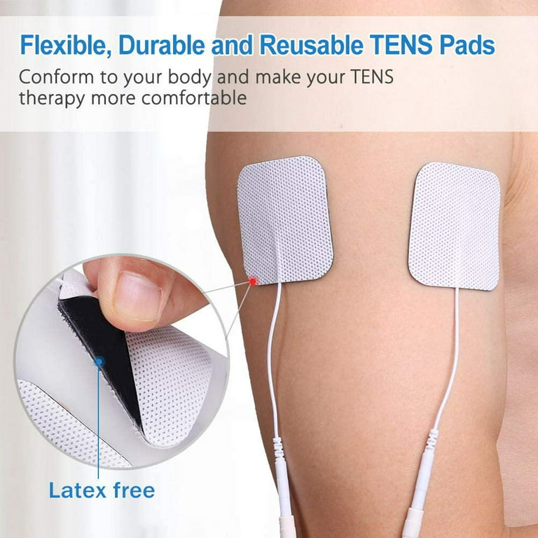 TENS Unit Replacement Pads, Self-Adhesive Electrode 20PCS, 2x2 Electrode  Pads for Muscle Stimulator Massager, Self-Adhesive TENS Pads for
