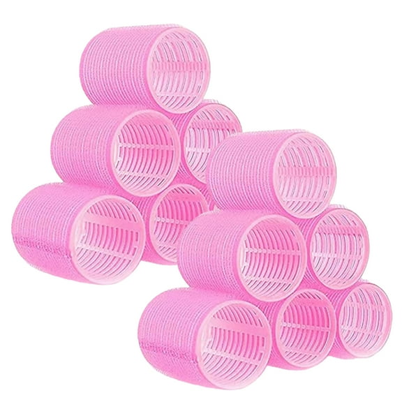 12 Pcs Jumbo Hair Rollers Curlers Topboutique Self Grip Holding Rollers Hairdressing Curlers No-Heat Salon Hair Curlers for Natural Curly Hairstyle,60 mm/2.4 in,Random Color
