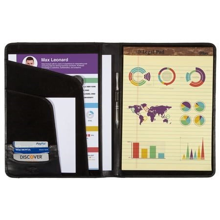 Leather Portfolio Writing Pad Case A4 Letter Italian Leather by Tony Perotti