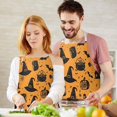 thumbnail image 3 of Witch Hat Halloween Apron-Garden Aprons for Women with Pockets-Cotton Linen Waterproof Kitchen Cooking Gardening Aprons Adjustable for Kitchen,Cooking,BBQ and Salon 32"x27", 3 of 7