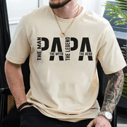 NETECOM Papa The Man The Myth The Legend Shirt, Funny Gift for Papa, Hero Dad T-Shirt, Father’s Day Gift Idea – Classic Unisex Sizes S-5XL