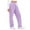 Purple, variant on cocolona Sweatpants for Women Straight Leg Drawstring Baggy Wide Leg Pants Fashion Casual Side Striped Joggers Lounge Trousers