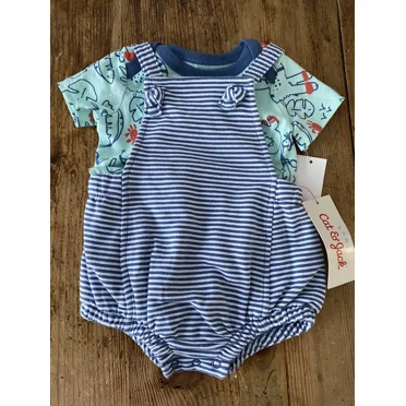 Baby Boys' Shorts Overall Top & Bottom Set - Cat & Jack (6/9M)