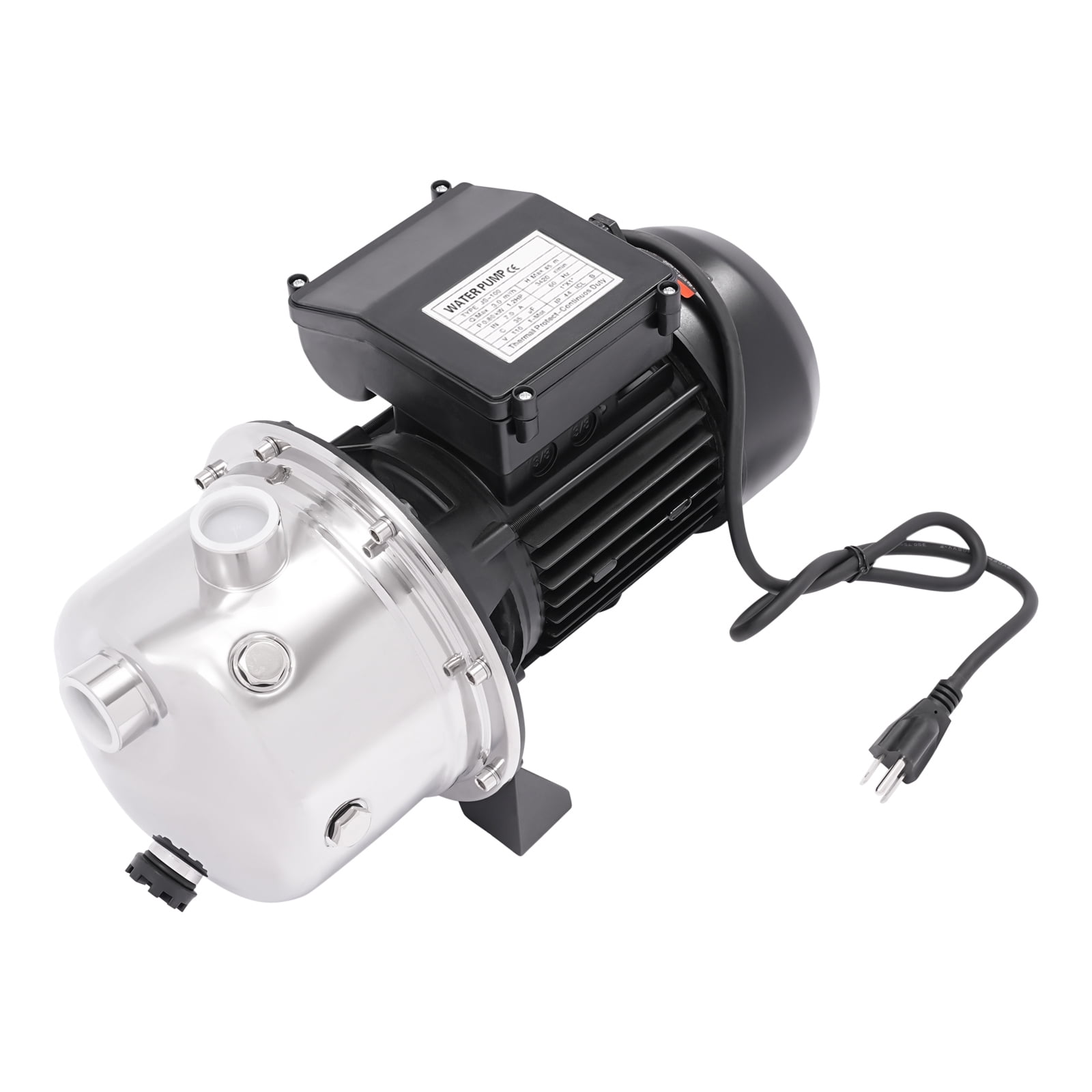 ToppiJoy 0.8KW 3420rpm Electric Water Pump, Water Pump with Flow Control and Pressure Switch, Portable Utility Pump for Fish Ponds,Gardens(1.2Hp)