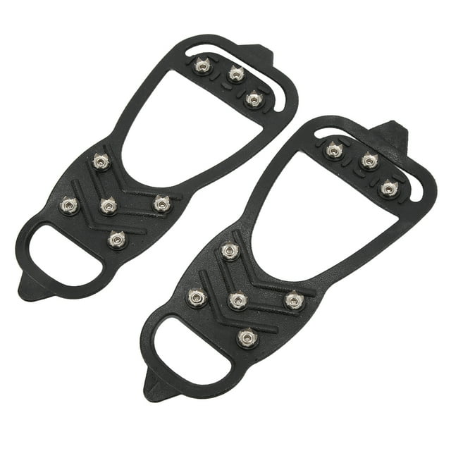 Crampones de elastómero Termoplástico de Goma Con 8 Dientes, Empuñaduras para Zapatos de Hielo, Tacos de Tracción para Caminar, Trotar, Senderismo y Escalada
