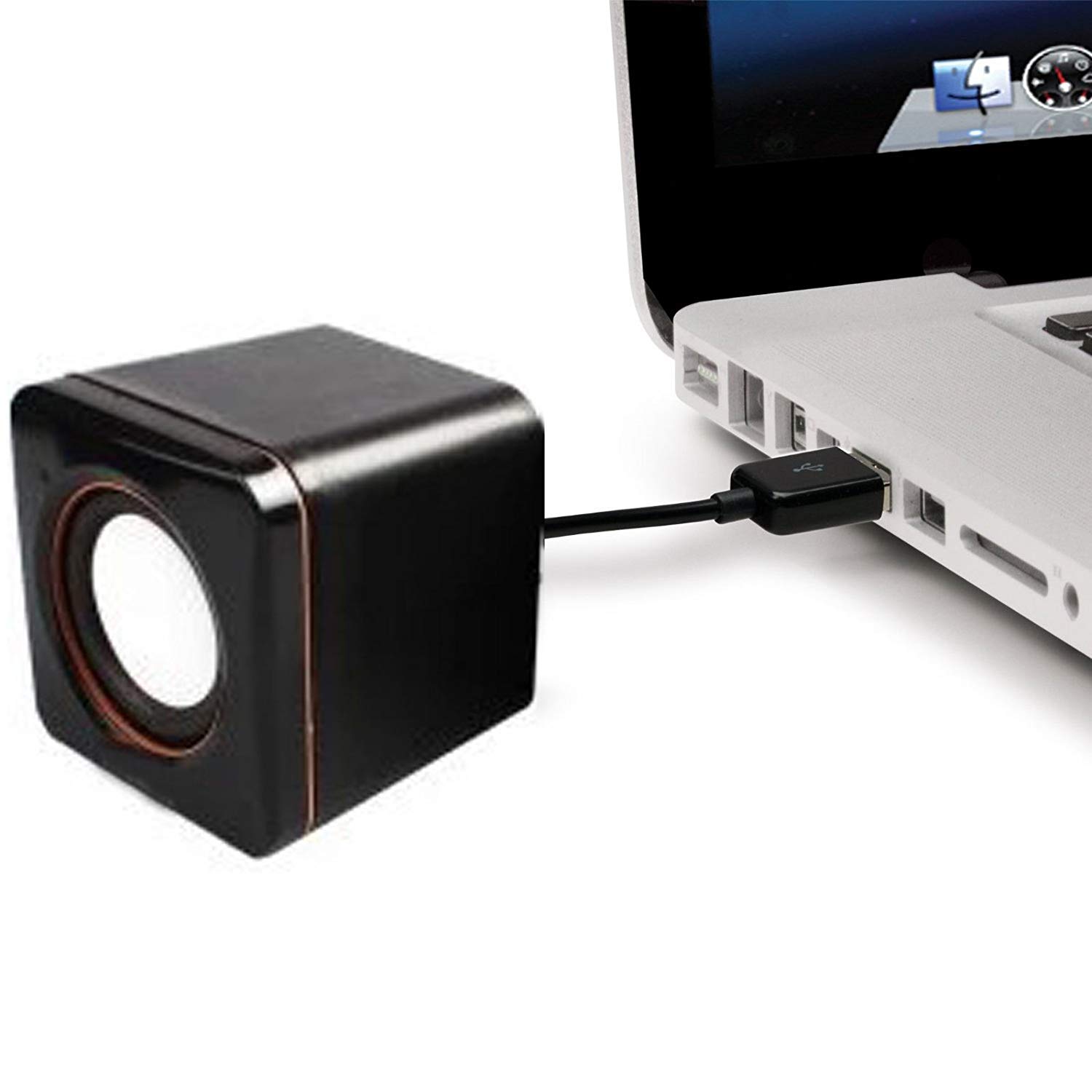 Portable Computer Speakers USB Powered Desktop Mini Speaker Bass Sound Music Player System Wired Small Speaker - image 2 of 7