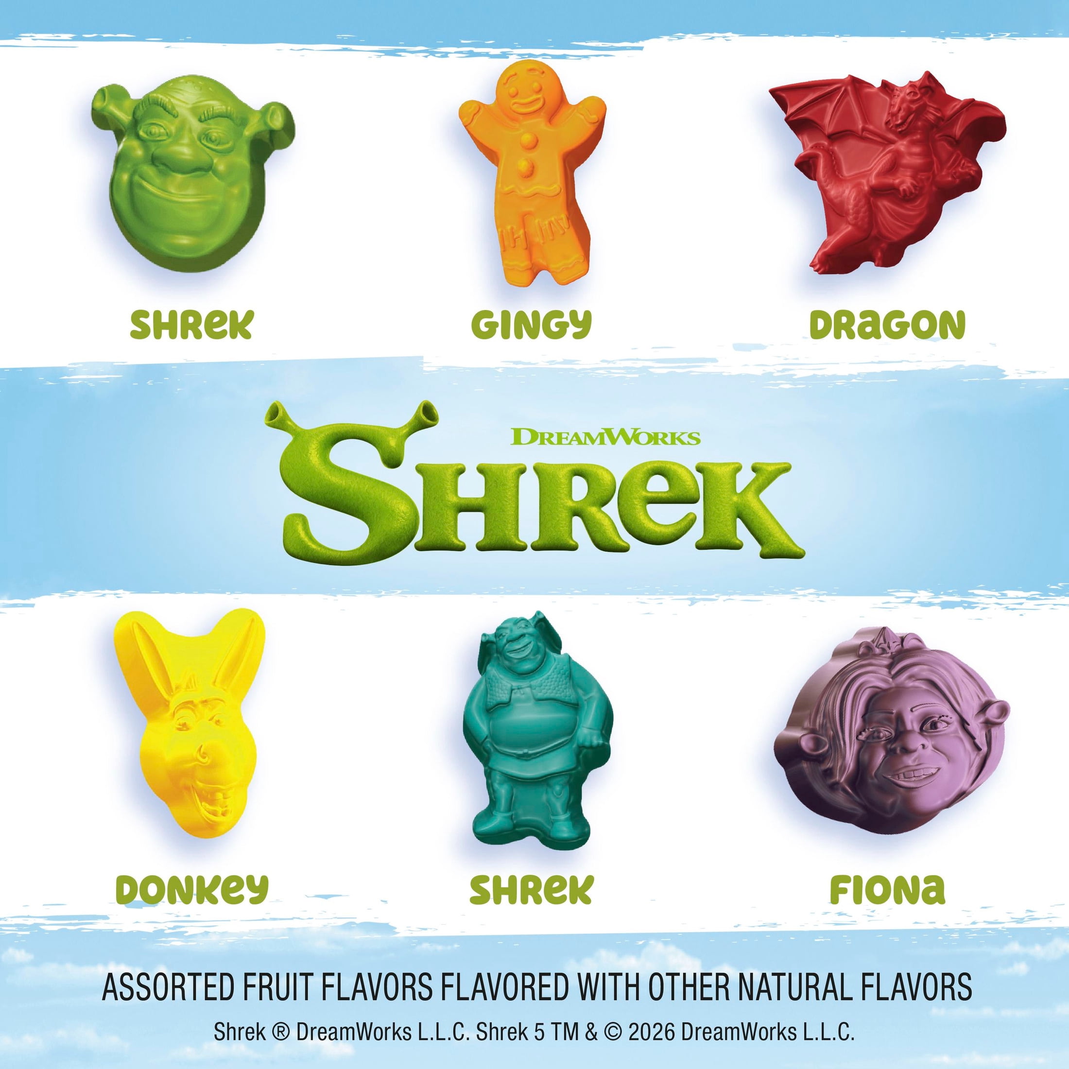 Shrek Fruit Flavored Snacks, Gluten Free, 10 Ct, 8 oz