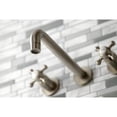 thumbnail image 4 of Kingston Brass KS8028BX Metropolitan Two-Handle 3-Hole Wall Mount Roman Tub Faucet in Brushed Nickel, 4 of 7