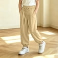 thumbnail image 2 of Pretxorve Kids Girls Wide Leg Pants Light Loose Casual Everyday Bottoms Sizes 1-14Y, 2 of 5