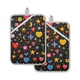 thumbnail image 7 of Yayeee Pot Holders Kitchen Heat Resistant with Pocket 7"x9.8" Cotton Oven Cooking Hot Pads, Moon Pattern, 7 of 7