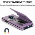 thumbnail image 6 of Design for Samsung Galaxy S9 Plus/S9+ Wallet Case,PU Leather Phone Cases with Screen Protector Card Holder,Stand Flip Shockproof Flip Protective Cover for S9plus Girls Women 6.2 inch Purple, 6 of 6