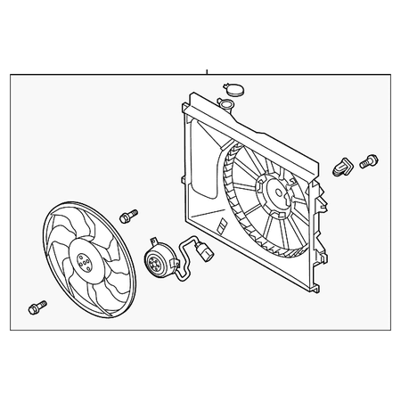 Genuine OE Kia Fan Assembly - 25380-J3140