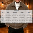 thumbnail image 2 of Mens Corduroy Bomber Jacket with Pocekts Full Zip Lapel Long Sleeve Lightweight Casual Shirt Jacekt Khaki XL, 2 of 8