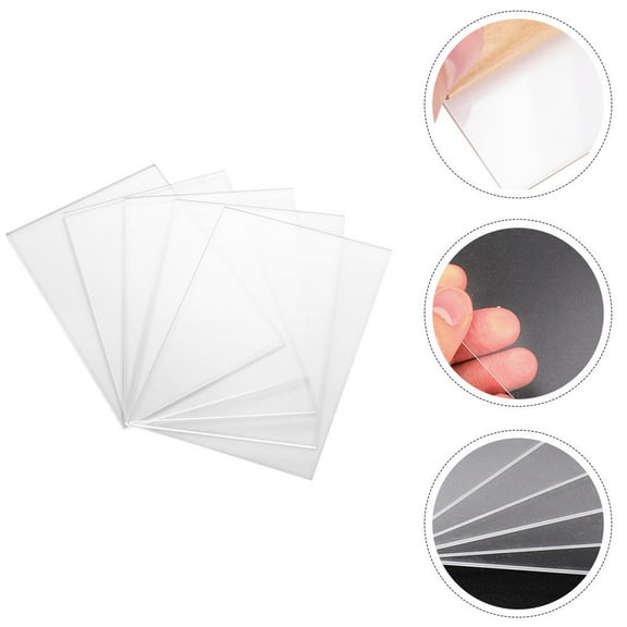 MLINS 10Pcs Plastic Panel Acrylic Sheets for Diy Projects Homeowners Clear Sheet 5.89x3.93x0.08In