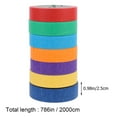 thumbnail image 2 of Shisuyan 7 Rolls Colored Masking Tape Sticky Paper Tape Self-adhesive Tapes for Home, 2 of 8