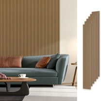Easy4Home 6Pcs Wood Soundproof Wall Panels 94" x 7.9" Wood Slat Acoustic Panels,American Oak