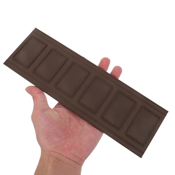 LOLIPPYY Brown Peel and Stick Dollhouse Wall and Door Molding Kit - Self Adhesive Decorative Trim for Miniature Houses