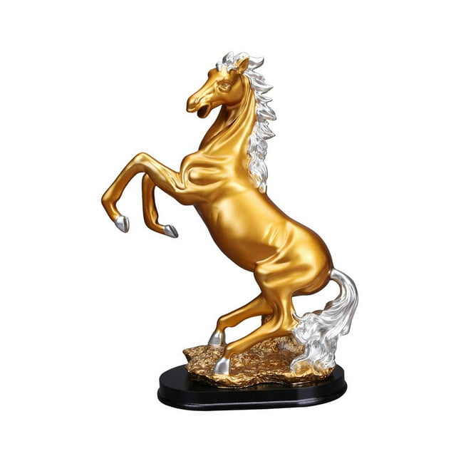 Estatuas de caballos Esculturas Decoración Recuerdos Regalos de arte Figuras de resina para sala de estar, hogar, alféizar, gabinete 27cmx13cmx35cm mayimx Escultura de caballo