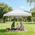 thumbnail image 1 of Tente à Auvent Escamotable 12 X 12 Pi, Installation Instantanée pour une Personne, Abri Commercial Robuste avec Toit Imperméable, Hauteur Ajustable, Comprend un Sac à Roulettes et des Sacs de Sable pour la Plage, les Marchés, les Événements Extérieurs, Blanc, 1 of 7