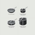 thumbnail image 2 of Ninja NeverStick Ceramic Pro Juego de utensilios de cocina de 7 piezas, ollas y sartenes antiadherentes, tapas de vidrio, revestimiento de cerámica, mangos de acero inoxidable, apto para estufa a horn, 2 of 5