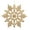 Antique Gold, variant on Vickerman 8" Jet Black Glitter Snowflake Christmas Ornament, 12 per Box