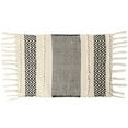 thumbnail image 3 of REDEARTH Placemats-Hand Woven Exquisite Artisan Made Placemet Set for Dining Table, Coffee Table, Console, Dresser; 100% Cotton 14x20; Chevron Black Set of 6, 3 of 7