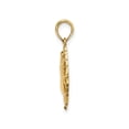 thumbnail image 2 of 10K Yellow Gold Bowling Ball & Pins Leaf Circle Charm Pendant, Polished, 18.2 mm, 2 of 6