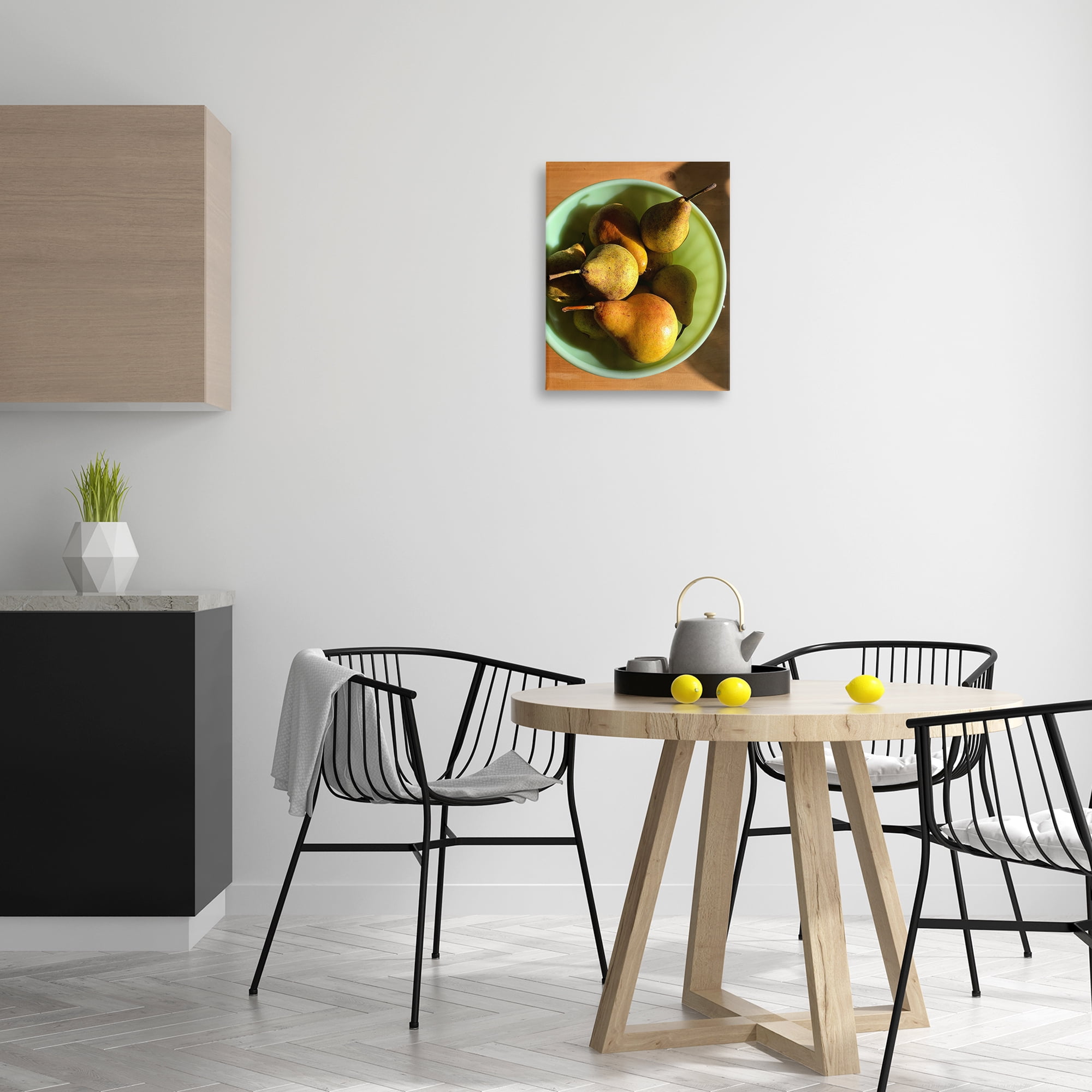 Stupell Industries Kitchen Bowl of Pears Food & Beverage Photography Wrapped Canvas Art Print Wall Art, 16 x 20