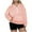 Pink, variant on ZUKMRJPC Hoodies for Women Half Zip Solid Color Oversized Hooded Sweatshirts Fleece Lined Drawstring Casual Pullover Tops with Pocket