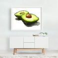 thumbnail image 3 of Avocado - Painting Watercolor Fruit Kitchen Decor Illustration Botanical Modern Art White Framed Wall Art Print 8 x 10 inches, 3 of 4