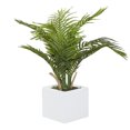 thumbnail image 6 of 33" Square Fern Artificial Plant with White Fiberglass Pot, by DecMode, 6 of 8