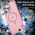 thumbnail image 5 of ELEHOLD Magnetic for iPhone 13 Pro Case, Military Grade Drop Protection, Compatible with MagSafe, Slim Protective Translucent Matte Phone Case for iPhone 13 Pro,Pink, 5 of 7