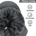thumbnail image 5 of 2026 New Cozy Head Beanie, Winter Hat with Brim and Ear Flaps for Men & Women, Knitted Beanie for Cold Weather, 5 of 6