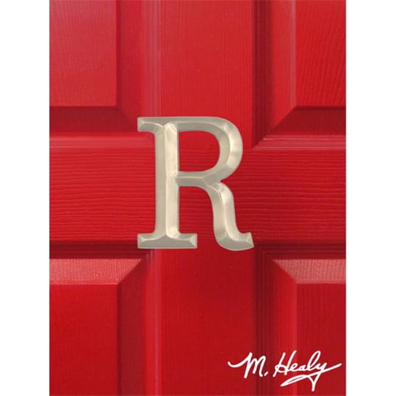 Michael Healy Designs MHMR2 Monogram Letter R Door Knocker, Nickel