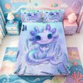 thumbnail image 5 of Manfei Underwater Axolotl Queen Sheets,Watercolor Salamander Print Queen Sheet Sets,4 Pieces,1 Flat Sheet,1 Fitted Sheet and 2 Pillowcases, 5 of 6