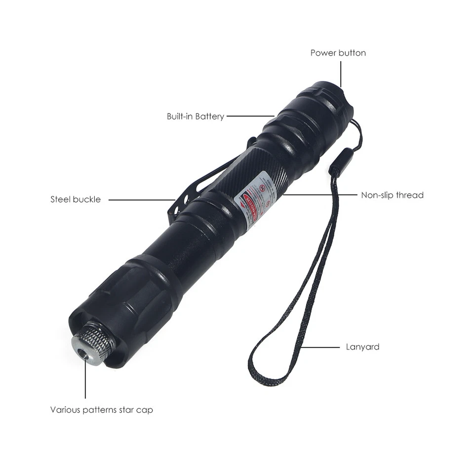 BUTTERFLY- 5000Mile 532Nm Red Laser Pointer Visible Beam Light Lazer Pen+Batt+Charger Stock