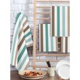 thumbnail image 2 of Brown Stripe Kitchen Dish Towels for Drying Dishes Set of 4, Ombre Geometric Teal Green Vertical Striped Waffle Weave Microfiber Hand Tea Bathroom Towels Quick Dry & Absorbent Towel 15.7x23.6, 2 of 7