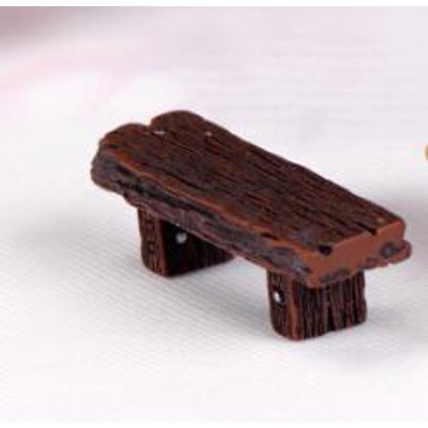 Taburete doble de madera maciza, musgo, suculento, micropaisaje, decoración de pareja, regalo, material de bricolaje, resina, artesanía retro