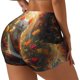 thumbnail image 1 of Balery Sunshine Flower Meditating Cat Pantalones cortos de entrenamiento estampados para mujer, sin costuras, ajustados, para gimnasio, yoga, correr, deportes, ejercicio activo, fitness.-XX-Large, 1 of 8