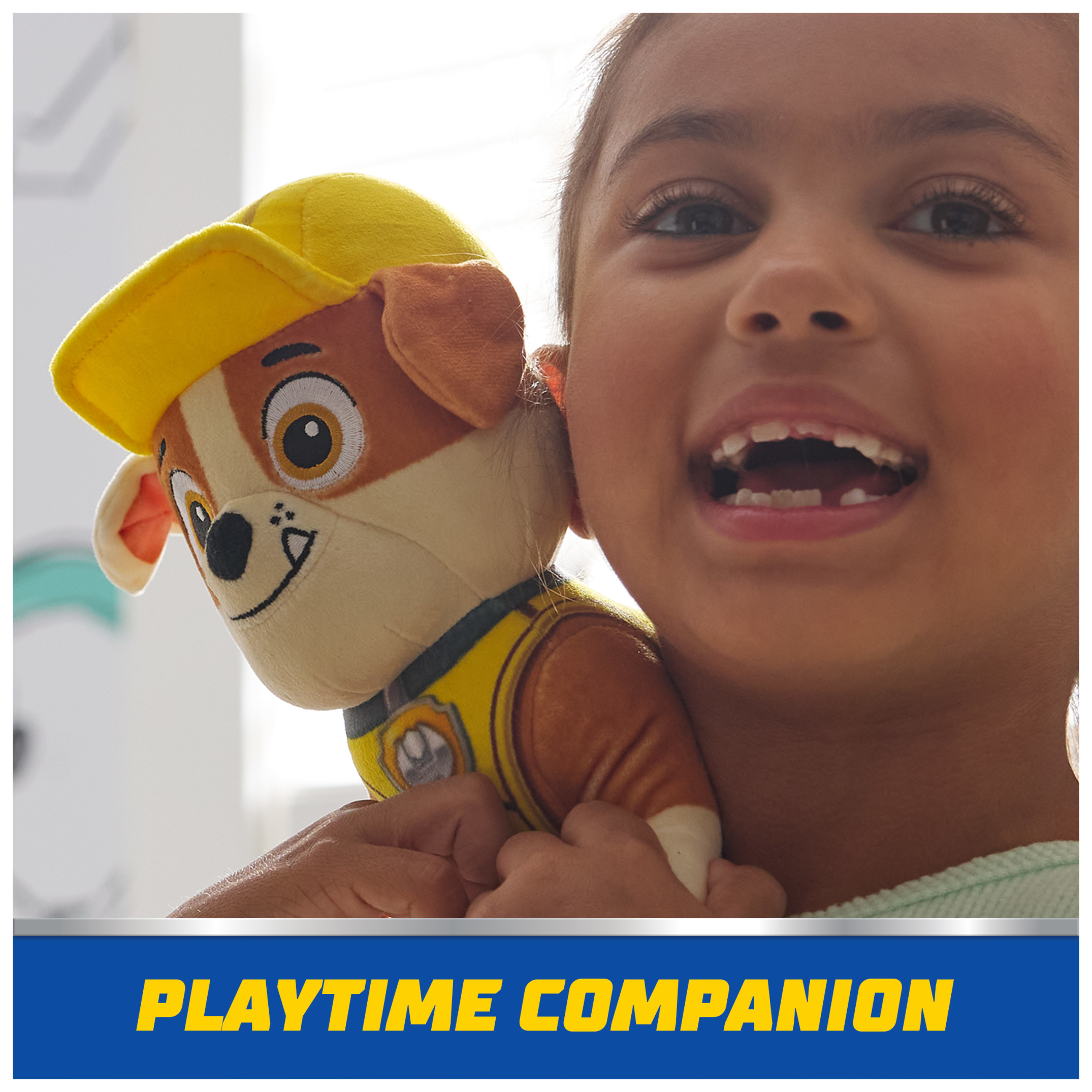 PAW Patrol Premium Plush Rubble 7-Inches Tall with Super Soft Fur for Kids Ages 3+