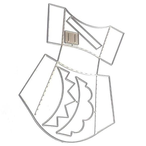 Matsuzay Troqueles de corte de caja de palomitas de maíz Plantilla de corte de plantilla de acero al carbono Molde de grabado de metal Herramienta Artesanía Matsuzay HA019746-00