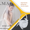 thumbnail image 3 of Monstrate Cesta de flores para boda en la playa para niña, lazo, novia romántica, elegante, hermosa decoración, suministros para mujer Kits de decoración para fiestas, 3 of 6
