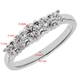 thumbnail image 4 of Platinum Jewelco London Diamond 5 Stone Eternity Ring 4mm 0.75CT I-J/I1, 4 of 7